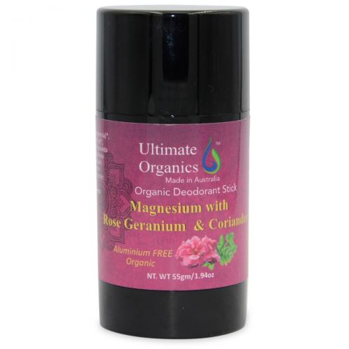 Organic Deodorant Stick 55g-Rose Geranium & Coriander