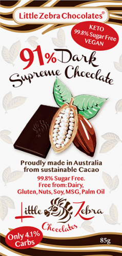 Keto Dark Chocolate 91 % Dark Supreme 85g x 12