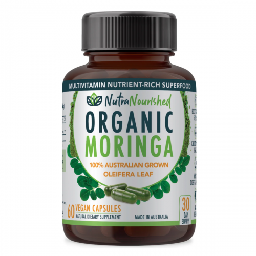 Organic Moringa Powder 60 Caps