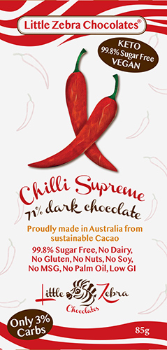 Keto Dark Chocolate Chilli Supreme 85g x 12 