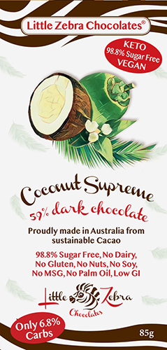 Keto Dark Chocolate Coconut Supreme 85g x 12