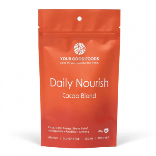 Daily Nourish Cacao Blend 60g with Ashwagandha and Rhodiola
