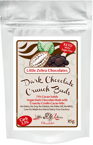 Keto Dark Chocolate Crunch Buds 85g Pouch x 12