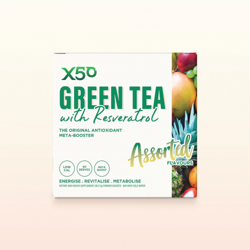 X50 Green Tea Assorted 6 Flavour 60 Sachets